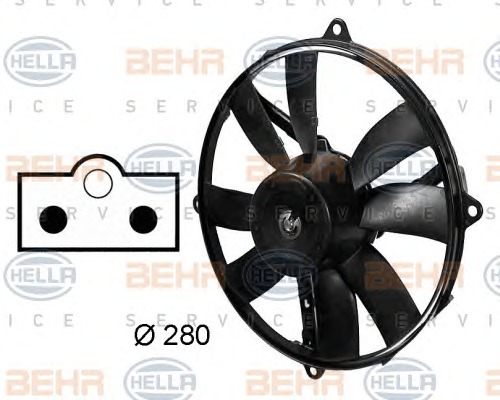 HELLA Ventilátor, klímahűtő 8EW009158-751