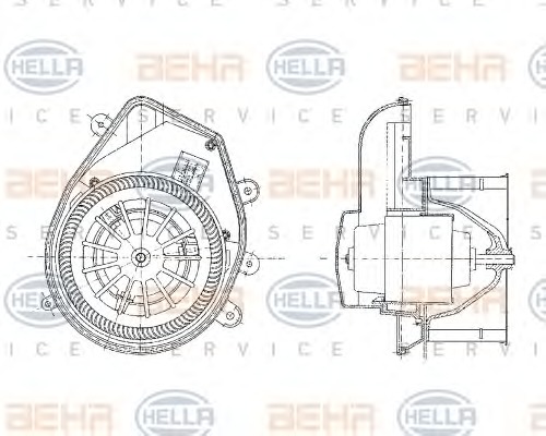 HELLA Ventilátor, utastér 8EW009159-131