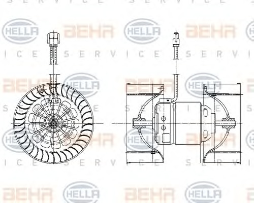 HELLA Ventilátor, utastér 8EW009159-201