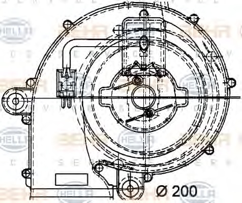 HELLA Ventilátor, vízhűtő 8EW009159-221