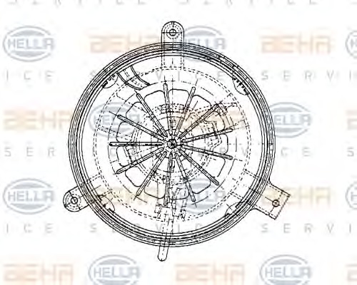 HELLA Ventilátor, utastér 8EW009159-251