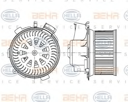 HELLA Ventilátor, utastér 8EW009159-481