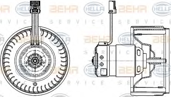 HELLA Ventilátor, utastér 8EW009159-631