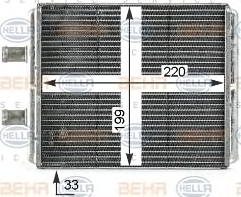 HELLA Fűtőradiátor 8FH351000-351