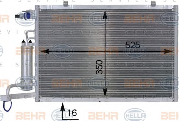 HELLA Klímahűtő 8FC351000-411