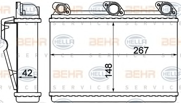 HELLA Fűtőradiátor 8FH351000-521