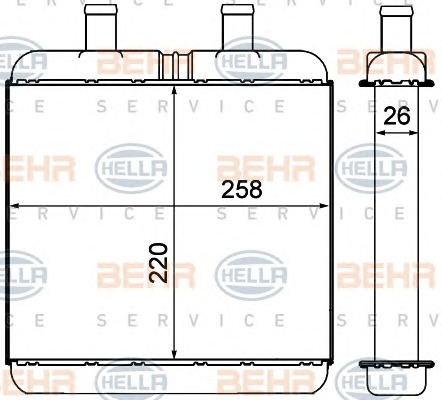 HELLA Fűtőradiátor 8FH351000-591