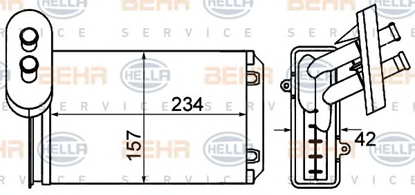 HELLA Fűtőradiátor 8FH351001-611