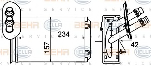 HELLA Fűtőradiátor 8FH351001-621