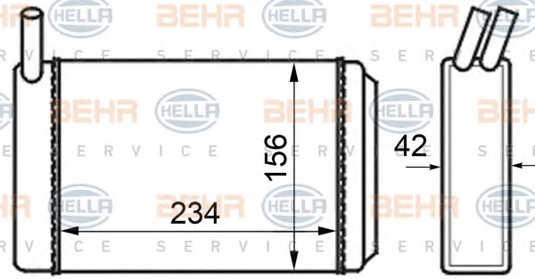 HELLA Fűtőradiátor 8FH351024-211