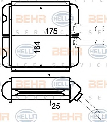 HELLA Fűtőradiátor 8FH351024-221