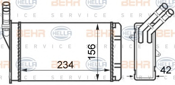 HELLA Fűtőradiátor 8FH351024-301