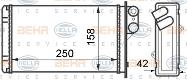 HELLA Fűtőradiátor 8FH351024-331