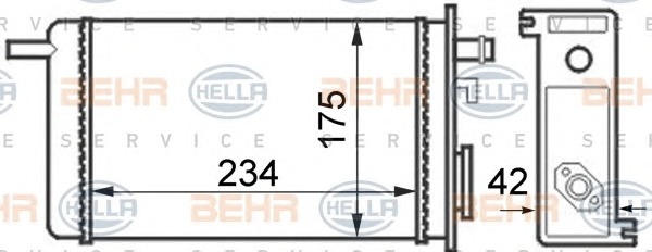 HELLA Fűtőradiátor 8FH351024-341