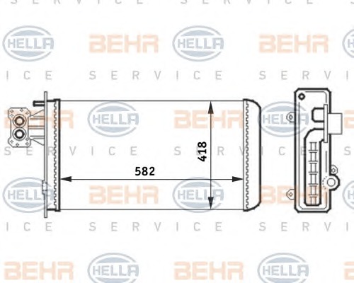 HELLA Fűtőradiátor 8FH351024-451