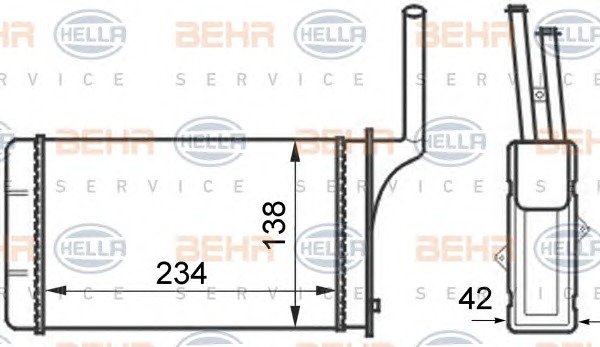 HELLA Fűtőradiátor 8FH351024-461