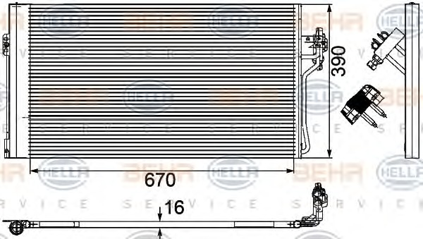 HELLA Klímahűtő 8FC351024-511