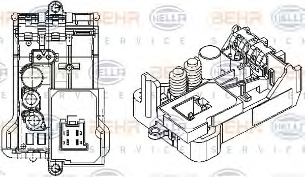 HELLA Ellenállás, szellőzés 5HL351029-061