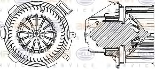 HELLA Ventilátor, utastér 8EW351034-061