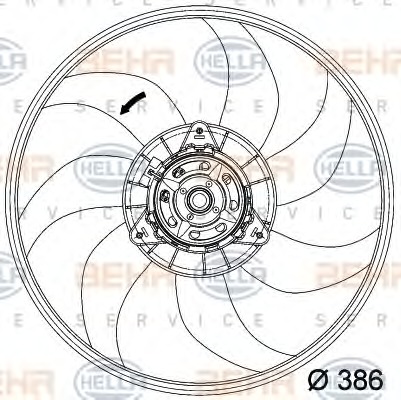 HELLA Ventilátor, vízhűtő 8EW351034-281