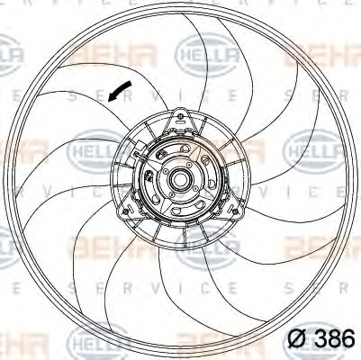 HELLA Ventilátor, vízhűtő 8EW351034-291