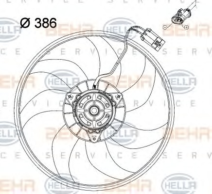 HELLA Ventilátor, vízhűtő 8EW351034-431