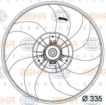 HELLA Ventilátor lapátkerék 8EW351034-441