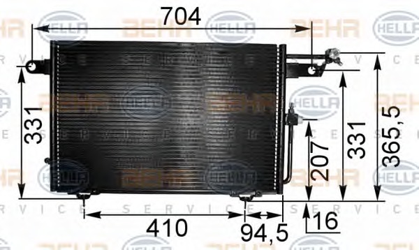 HELLA Klímahűtő 8FC351035-531