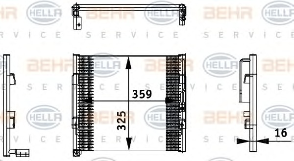 HELLA Klímahűtő 8FC351035-731