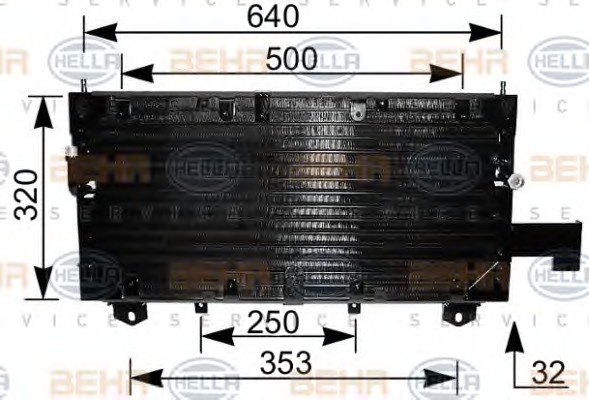 HELLA Klímahűtő 8FC351036-461