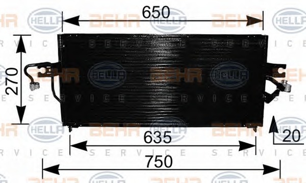 HELLA Klímahűtő 8FC351036-491