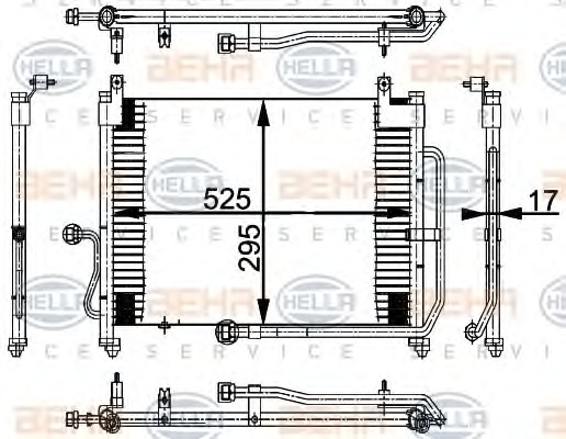 HELLA Klímahűtő 8FC351037-121