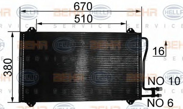 HELLA 8FC351037-161 Klímahűtő