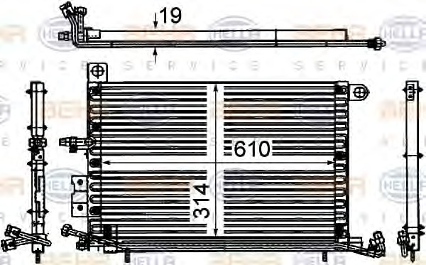 HELLA Klímahűtő 8FC351037-191