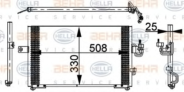 HELLA Klímahűtő 8FC351037-271