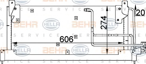 HELLA Klímahűtő 8FC351037-591