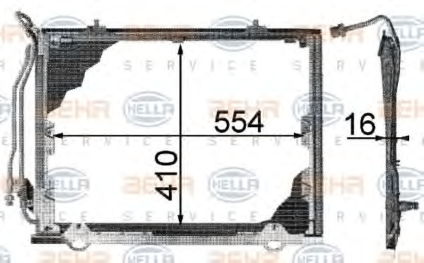 HELLA Klímahűtő 8FC351038-451