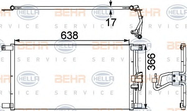 HELLA Klímahűtő 8FC351038-481