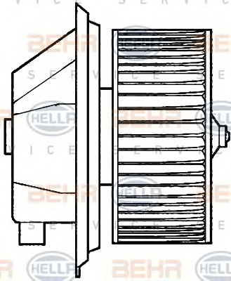 HELLA Ventilátor, utastér 8EW351039-351