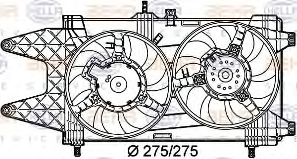 HELLA Ventilátor, vízhűtő 8EW351039-441