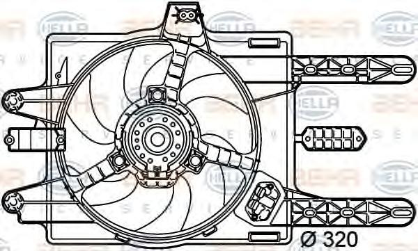 HELLA Ventilátor, vízhűtő 8EW351039-451