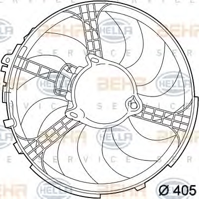 HELLA Ventilátor, vízhűtő 8EW351039-561