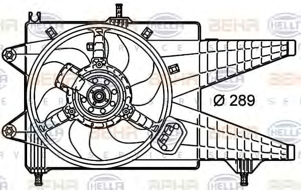 HELLA Ventilátor, vízhűtő 8EW351039-651