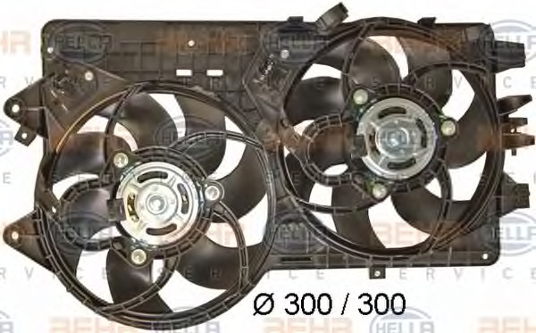 HELLA Ventilátor, vízhűtő 8EW351039-681