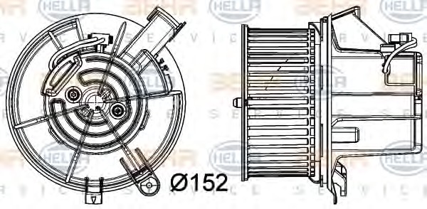 HELLA Ventilátor, utastér 8EW351040-301