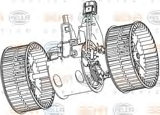 HELLA Ventilátor, utastér 8EW351040-651