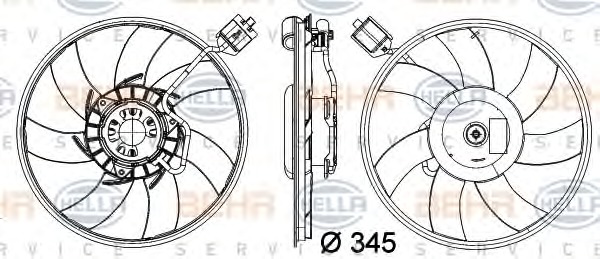 HELLA Ventilátor, vízhűtő 8EW351041-471