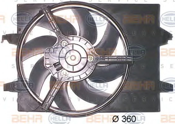 HELLA Ventilátor, vízhűtő 8EW351043-661