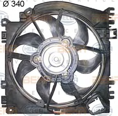 HELLA Ventilátor, vízhűtő 8EW351043-701