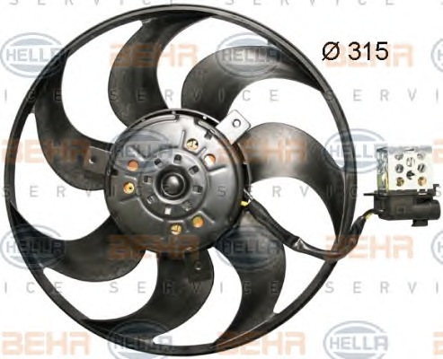 HELLA Ventilátor, vízhűtő 8EW351044-061